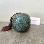 blue pet urn