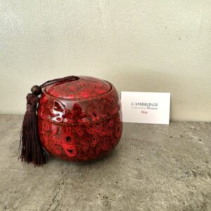 Large Red Ceramic Pet Urn