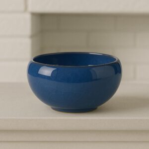 Navy Ceramic Candle Pot