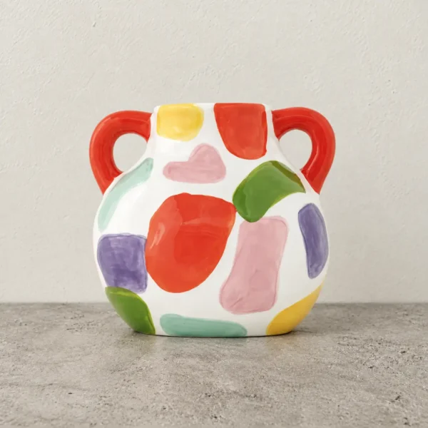 small colourful ceramic vase 3