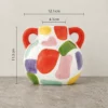 small colourful ceramic vase 3 with measurments