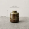 small green and brown glossy urn with measurments_1080x1080