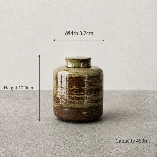 small green and brown glossy urn with measurments_1080x1080